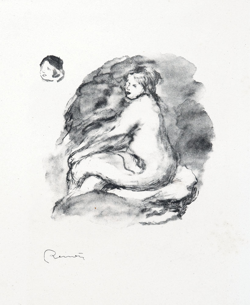 Pierre Auguste Renoir Étude de Femme Nue, Assise, Variante. (Study of a  Nude Woman Seated Variant) 2nd State. – Goldmark