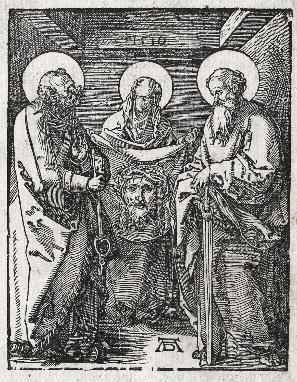 Albrecht Dürer The Sudarium, Saints Veronica, Peter and Paul – Goldmark