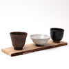 Set of Small Cups with Wooden Board