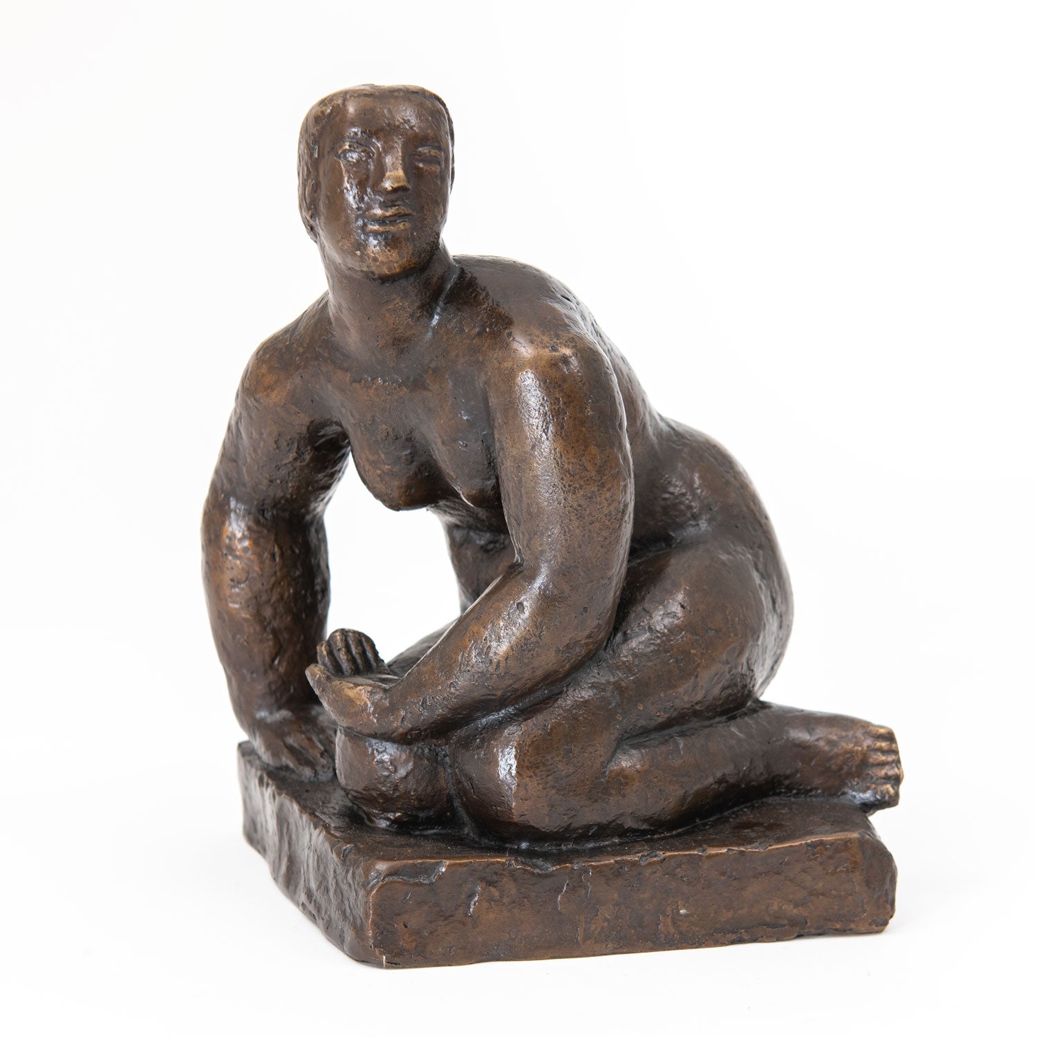 Figure study, kneeling figure hot II