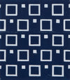 White Squares on Dark Navy - Fabric Design