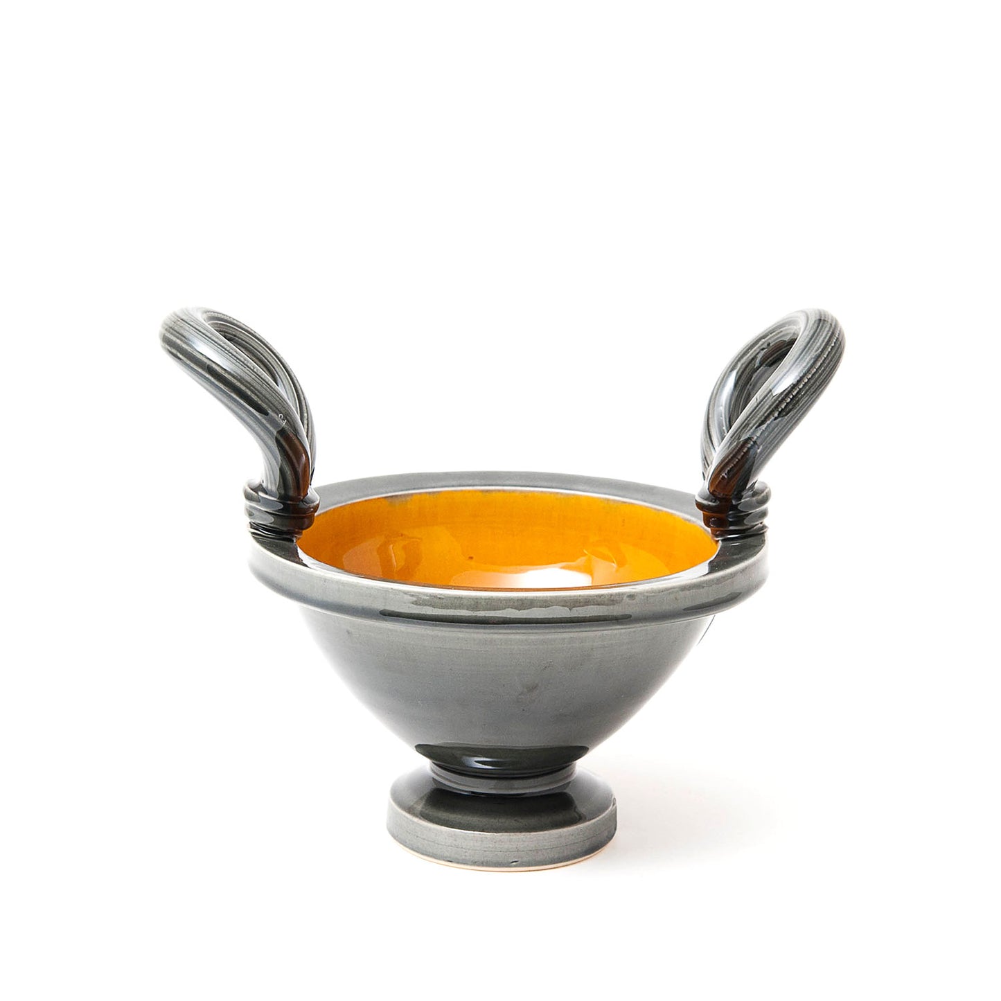 Medium Pedestal Bowl with Extruded Handles